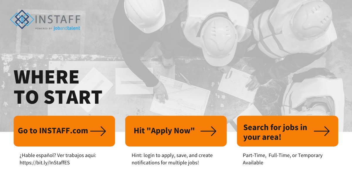 work4instaff's tweet photo. Only three steps to finding a new career - start here! #work4instaff #jobsearch https://t.co/XCriirYGAV https://t.co/YwMwKK4qcB