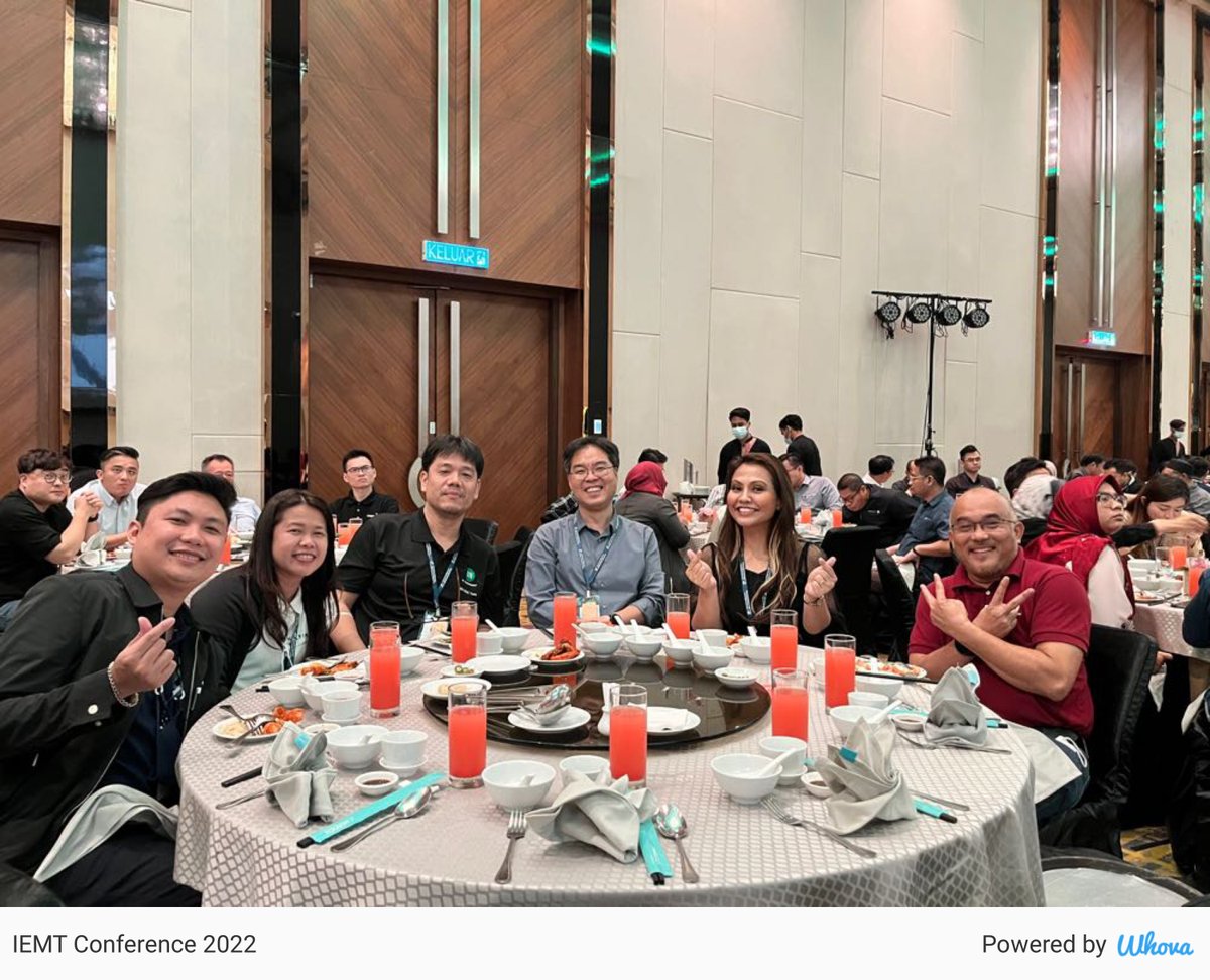 eidarahims's tweet photo. Having blast at IEMT Conference 2022 Gala Dinner. Great foods, better performance &amp; awesome new friends from semiconductor industry!  #TrialSampleTwitter via Whova event app https://t.co/SuhwV3n0Wg https://t.co/6LwmbEp5sr