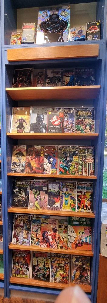 A discovery today: <a href="/MUBookshop/">Maynooth University Bookshop</a> have now started selling comic books.

And it was a pleasure meeting <a href="/darcyireland/">Darcy Ireland</a> this morning on campus (even though I shouldn't even be there).