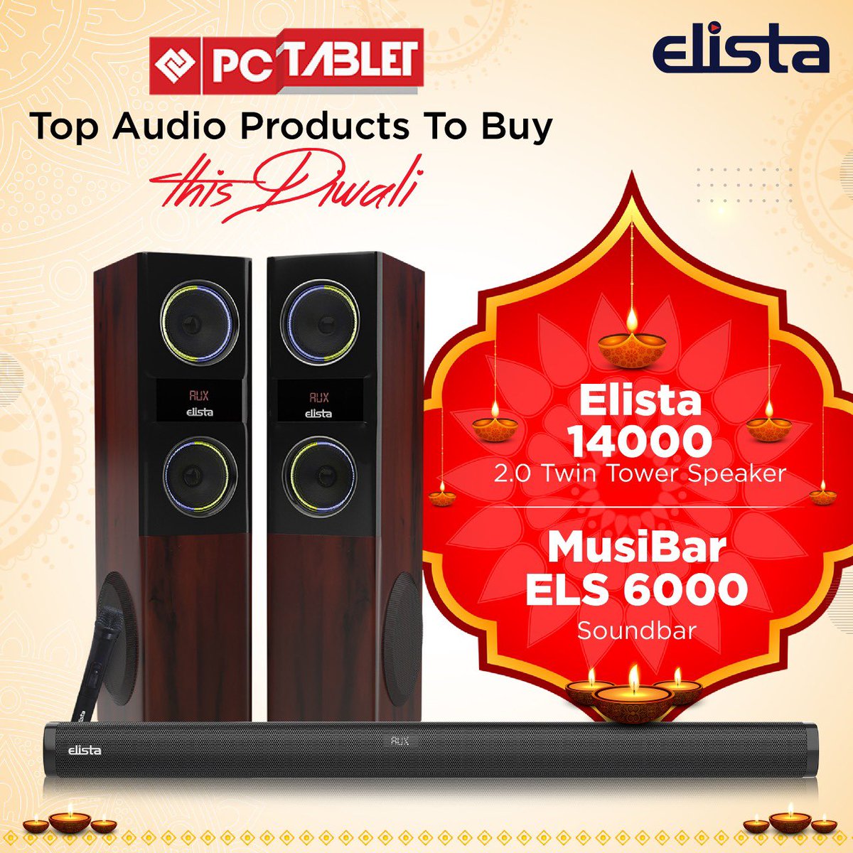 ElistaWorld's tweet image. Two of our audio products made it to the list of top Diwali products by none other than #PCTablet

Check them out here : bit.ly/3EUew7y

#ElistaSpeakers #BestSpakers
