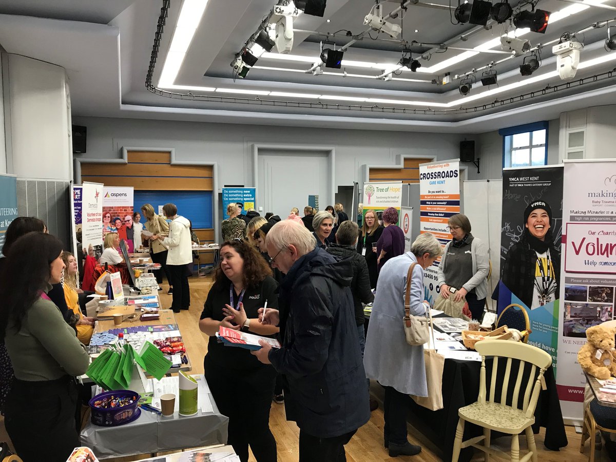 SDC_newsdesk's tweet photo. The Volunteer Fair at @StagSevenoaks is in full swing! If you’d like to know more about volunteering in Kent, come down today before 2pm &amp; chat to lots of organisations who are looking for #volunteers. 
@imagocommunity https://t.co/Zf0atHJKy1