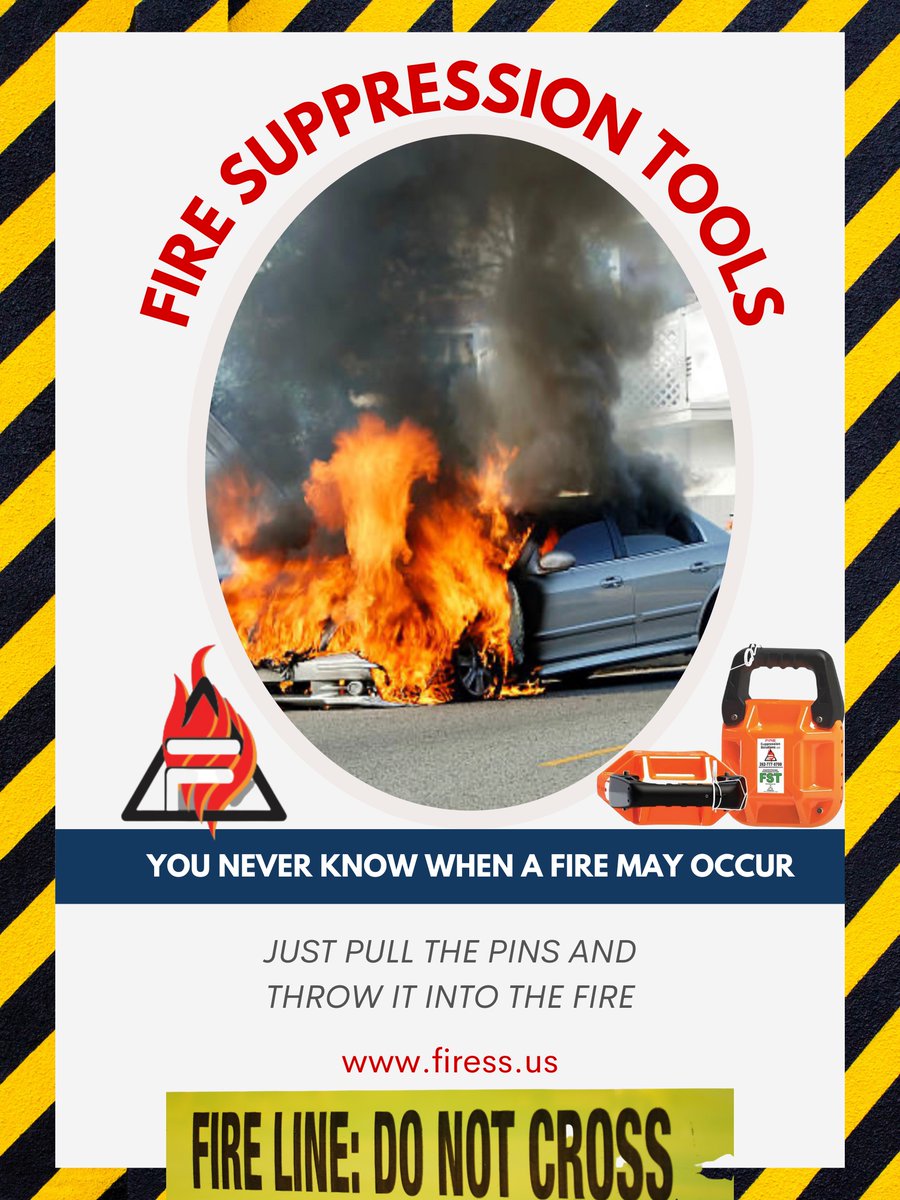 Fire_ss_'s tweet photo. You never know when a fire may occur. Having a portable, easy to use FST can save lives #fightingfire #fireprotection #fire #safety #safetyplanning #cars #electric #savinglives #portable #portableunit #secondscount https://t.co/WtPjMTkGof