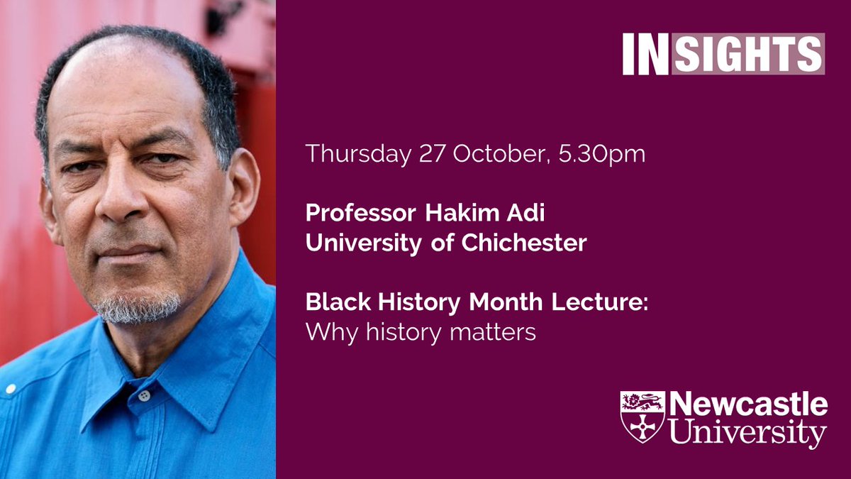 In this #BlackHistoryMonth lecture, @hakimadi1 discusses the struggle to combat eurocentrism and develop what is often termed ‘Black British History', as well as his new book, African and Caribbean in Britain: A History. Reserve your place 👉 bit.ly/3CfltP1