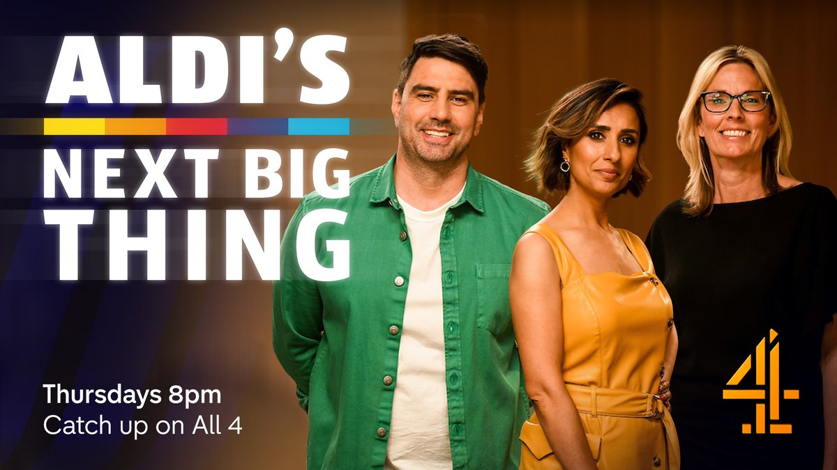 Today’s the day! Don’t forget to tune into @Channel4 tonight to watch our brand new series- Aldi’s Next Big Thing! For our 1st episode, our judges are tackling Dinnertime Products... Find out how our companies get on TONIGHT - Channel4 at 8pm @AldiUK @itsanitarani @Chris_Bavin