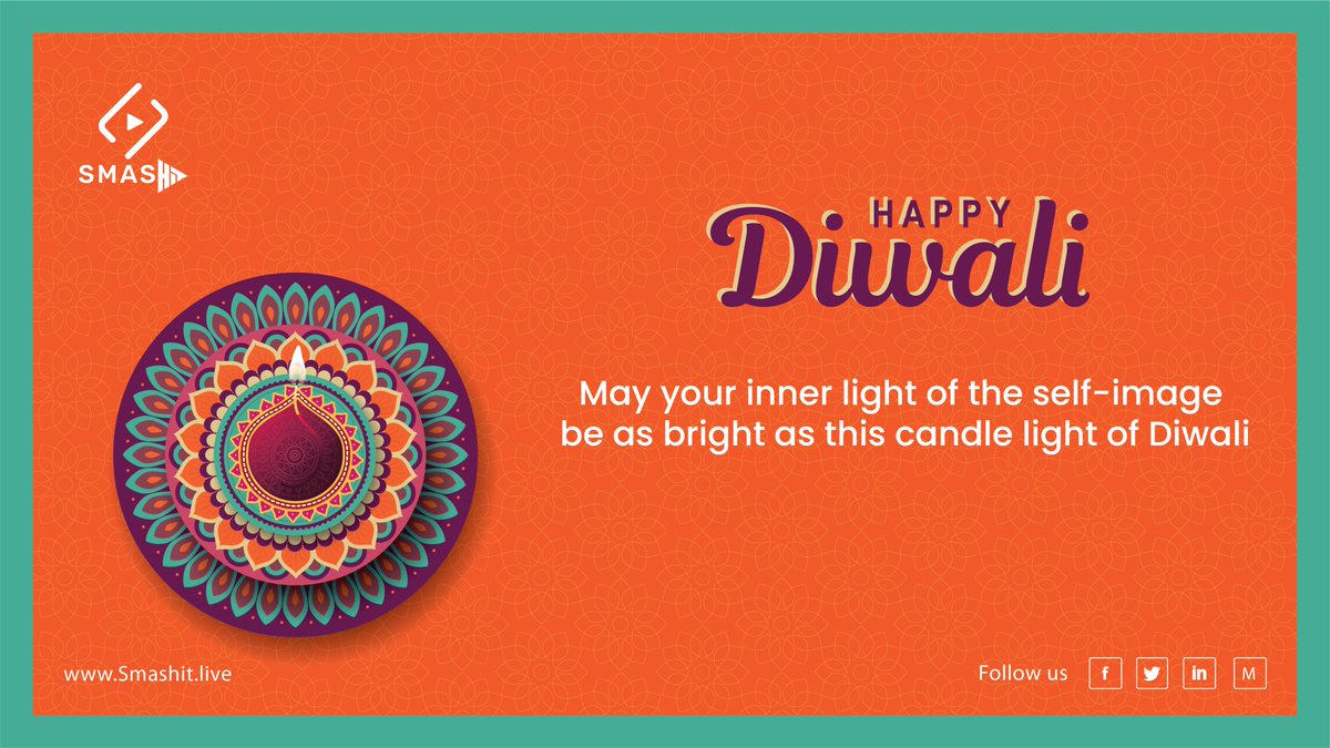 smashit_live's tweet photo. Happy Diwali: May your inner light of the
self-image be as bright as this candle light of Diwali.
#SmashitLive #Diwali #Diwali2022 https://t.co/PZHvjywAKv