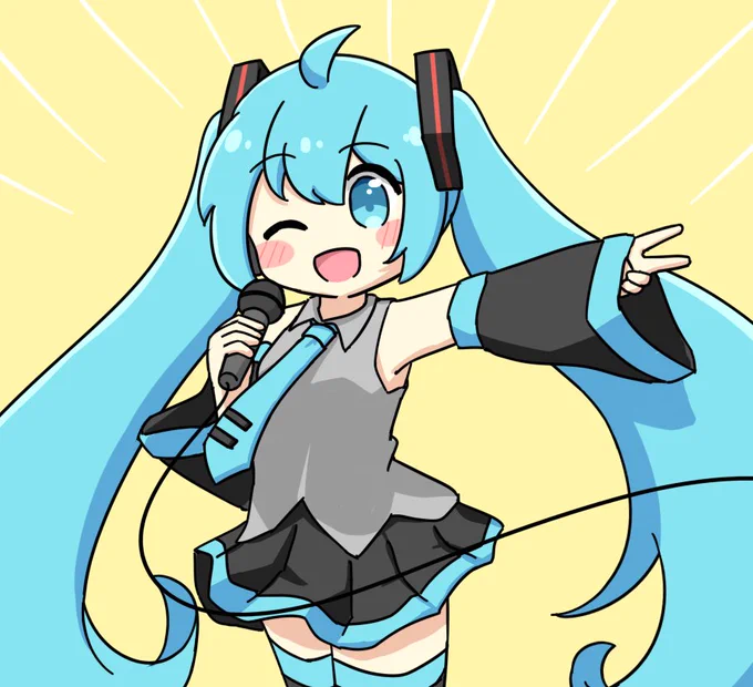 みっ!!!#初音ミク 