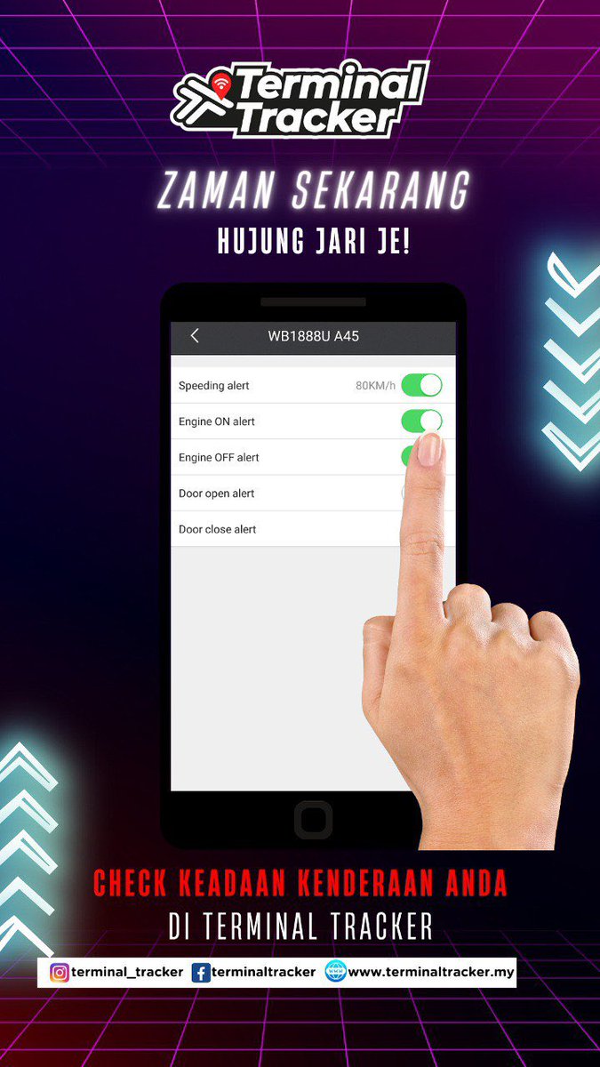 terminaltracker's tweet image. Zaman dah berubah, dah tak perlu dah nak ikut staff tu pergi mana, anak keluar pergi mana. Zaman sekarang, semua hujung jari je! #terminaltracker #gpstracker