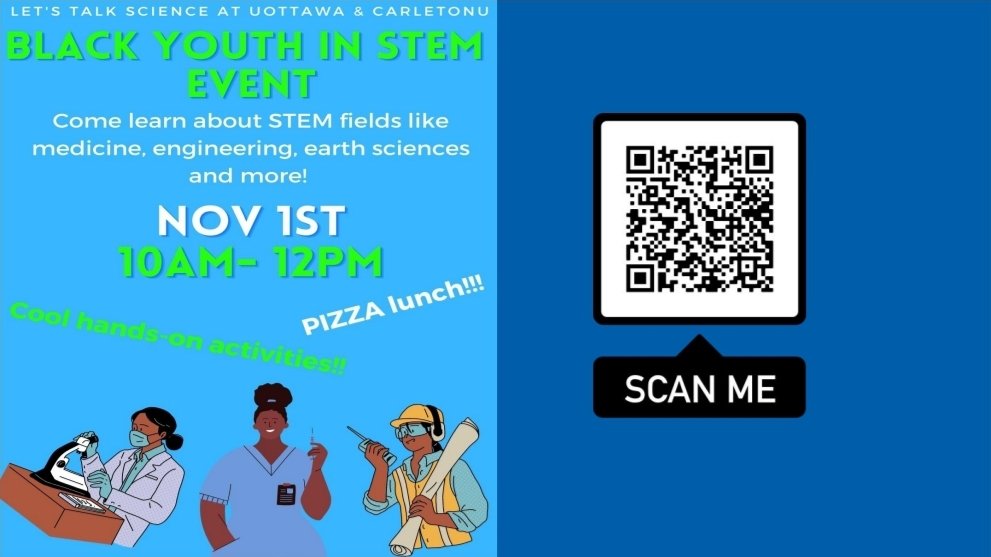 kajoba_d's tweet photo. Check out this incredible opportunity @StPatricksOCSB! @LetsTalkScience will be visiting our school to connect with black students. Please scan the QR code to complete the registration form. #Learningtogether! #ocsbSTEM! @MrsNWhitehouse @OCSB_BEN @PrinceEhoro @MarlineAlKoura https://t.co/Mv4m8917NC