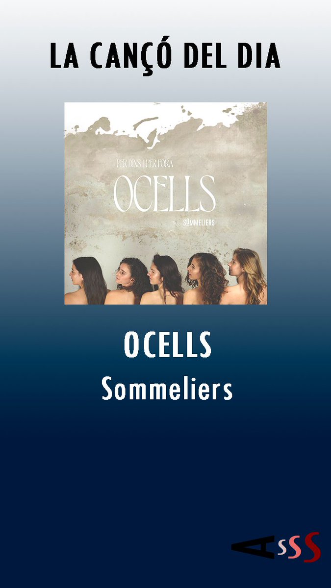 #AvuiSona com a #Cançódeldia #Ocells de <a href="/sommeliersmusic/">Sommeliers</a>!

Senzill que el conjunt ha inclòs en el seu darrer àlbum de llarga durada, #Perdinsiperfora (2022). I és que "si hem d'esperar, vull fer-ho al teu costat": "tornarem a ser ocells que volen alt" 👇

youtu.be/SF2rDb7hujQ