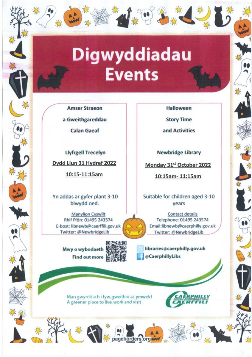 NewbridgeLib's tweet photo. ππ¦Yn galw ar bob bwystfil bach... Ymunwch Γ’ ni am ychydig o Hwyl Calan Gaeaf Arswydus! Llyfrgell Trecelyn 10:15-11:15 Dydd Llun 31 Hydref!π¦π
#WarmSpaces #HalloweenActivities #FreeHalloweenFun https://t.co/eqSgqGoWn3