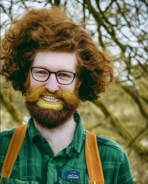 JohnowhitakerA's tweet photo. Fed a pic into https://t.co/9yC9BHTXBi and then used Stable Diffusion with the resulting description. Can you tell which is the real me? https://t.co/RLInbpxzKK