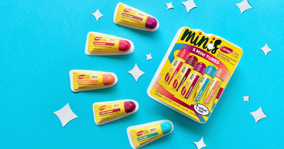#CarmexMinis are the burst of ﬂavor and fun your lips have been looking for!