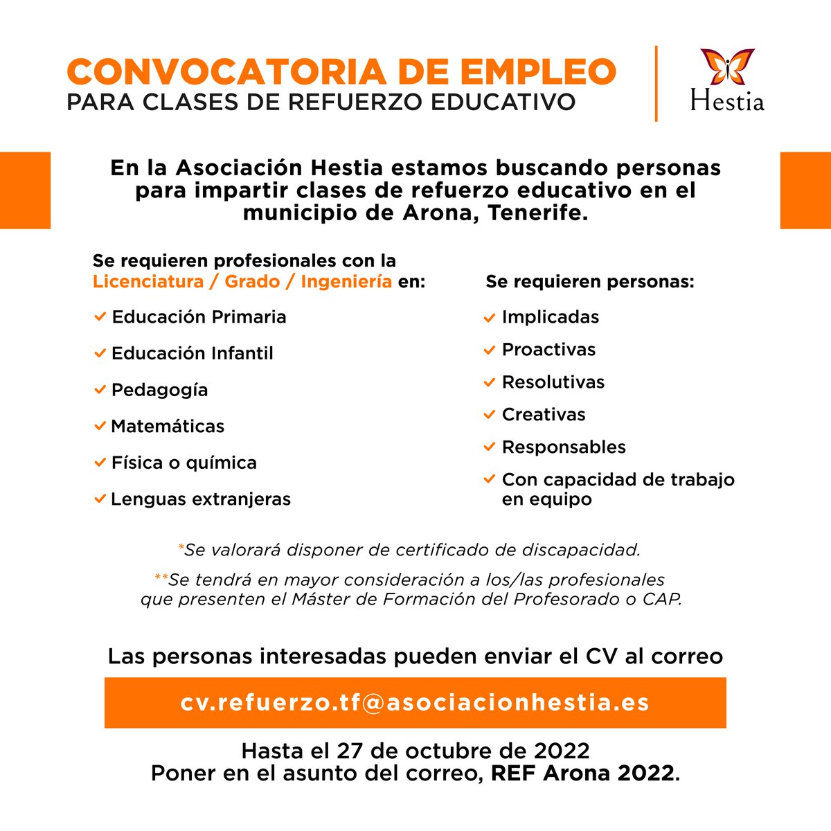 Asociación Hestia (@asochestia) on Twitter photo 