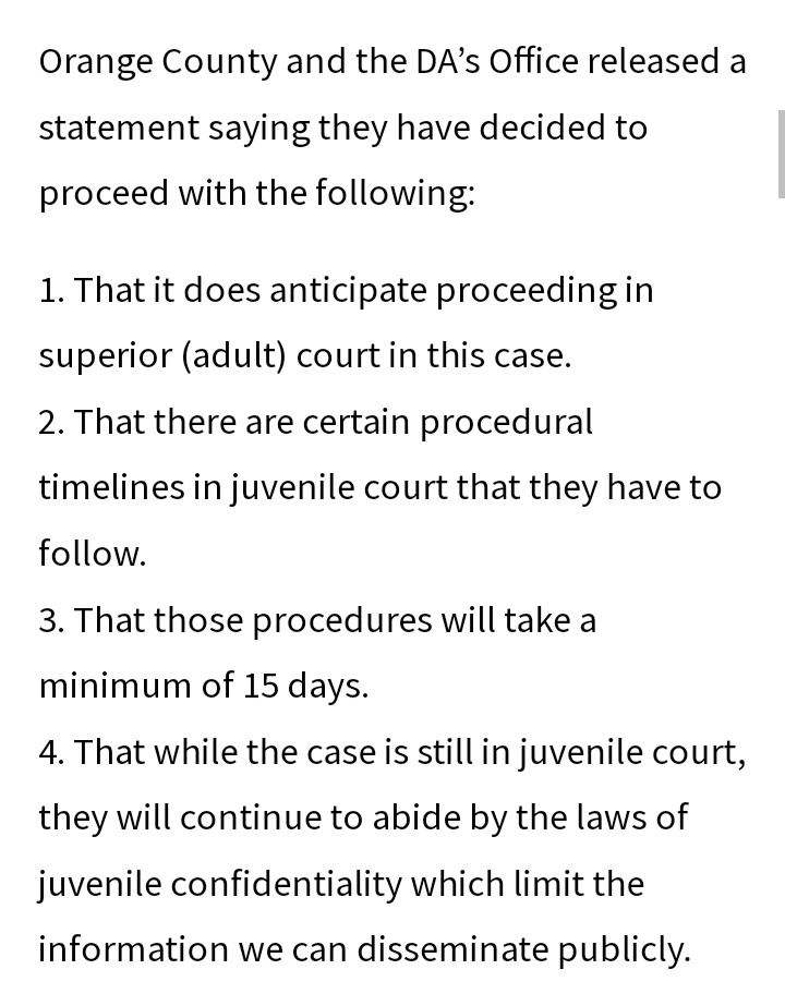 thelastshow's tweet photo. NEW! 
The Assistant Orange County District Attorney exclusively confirmed to CBS 17 that the suspect, age 17, in the murders of teens Lyric Woods &amp; Devin Clark will be tried as an adult in 15 calendar days.

#LyricWoods #DevinClark #murders #NorthCarolina

https://t.co/GQ8brQT7Rn https://t.co/C7XdNBACDD