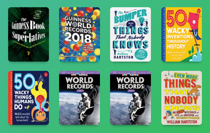 JCSP Library Project (@jcsplibraries) on Twitter photo World Records, Inventions & Freaky Facts - great selection of new #Ebooks added to our Digital Library on #SORA. Check them out at: ods.overdrive.com/v2/jcsp
jcsplibraries.com
#NonFiction #WorldRecords #LoveReading World Records, Inventions & Freaky Facts - great selection of new #Ebooks added to our Digital Library on #SORA. Check them out at: ods.overdrive.com/v2/jcsp
jcsplibraries.com
#NonFiction #WorldRecords #LoveReading