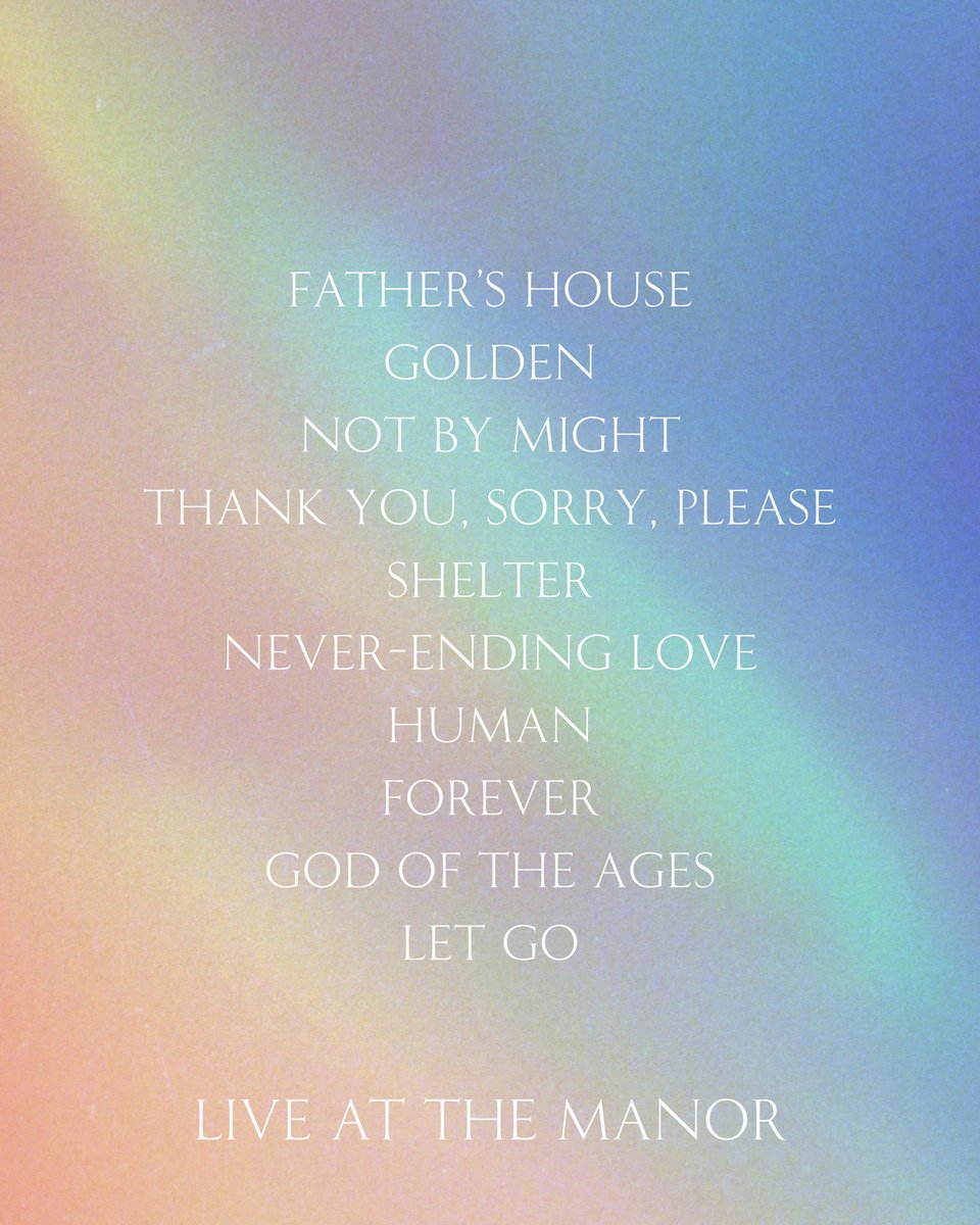 Tomorrow!!!!

Live At The Manor / Full Album

#wearemanorcollective