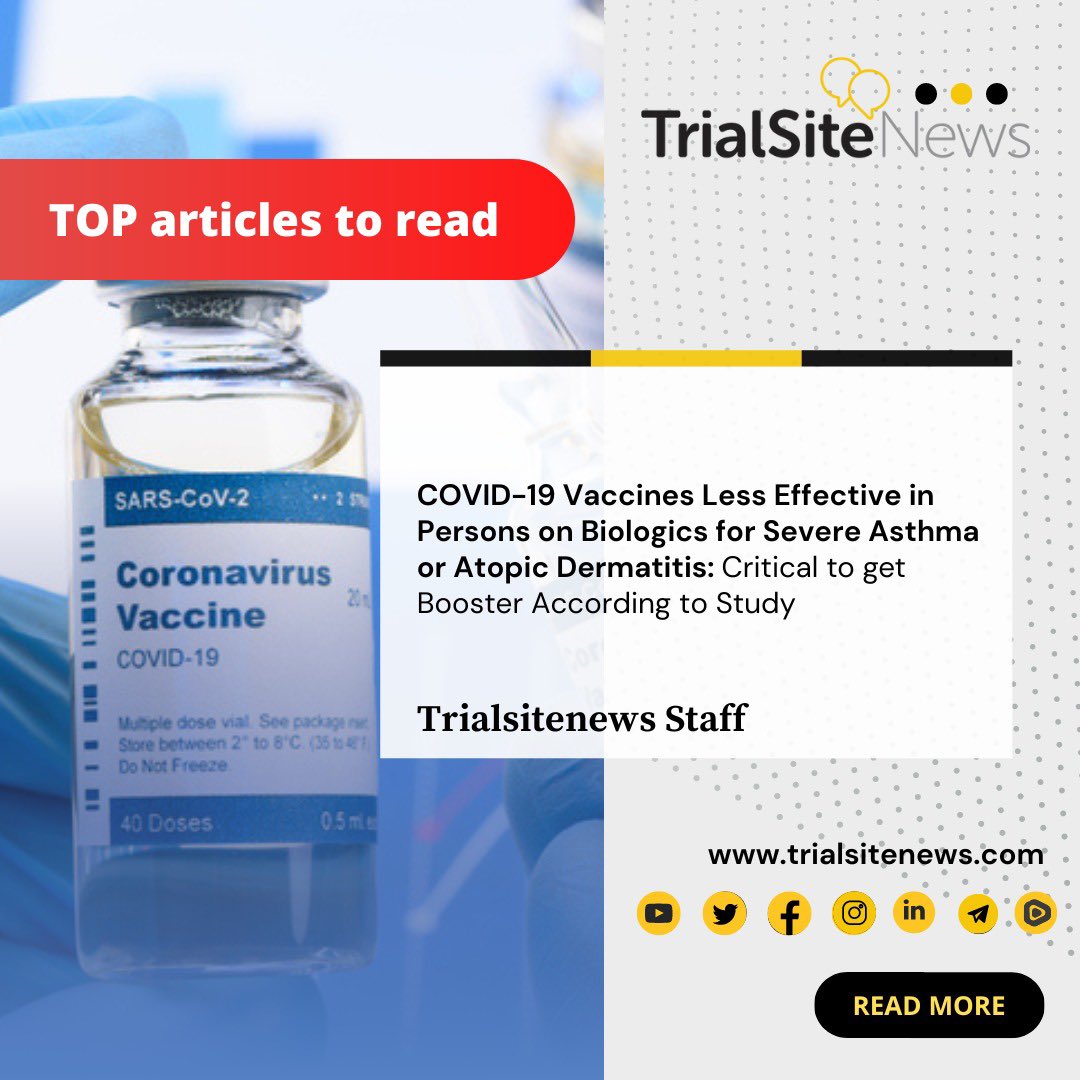 TrialsiteN's tweet photo. Are you interested?
Read More on https://t.co/t1nQmZHcgl
Link to read a full article: https://t.co/7VvNh8ej2W
#trialsitenews #trialsite #transparent #courage #journalism #scientificjournalism
#covid_19 #vaccine
#public #free #COVID19 #Dermatology #mRNA #Vaccines #Asthma https://t.co/N4eiTB7c8i