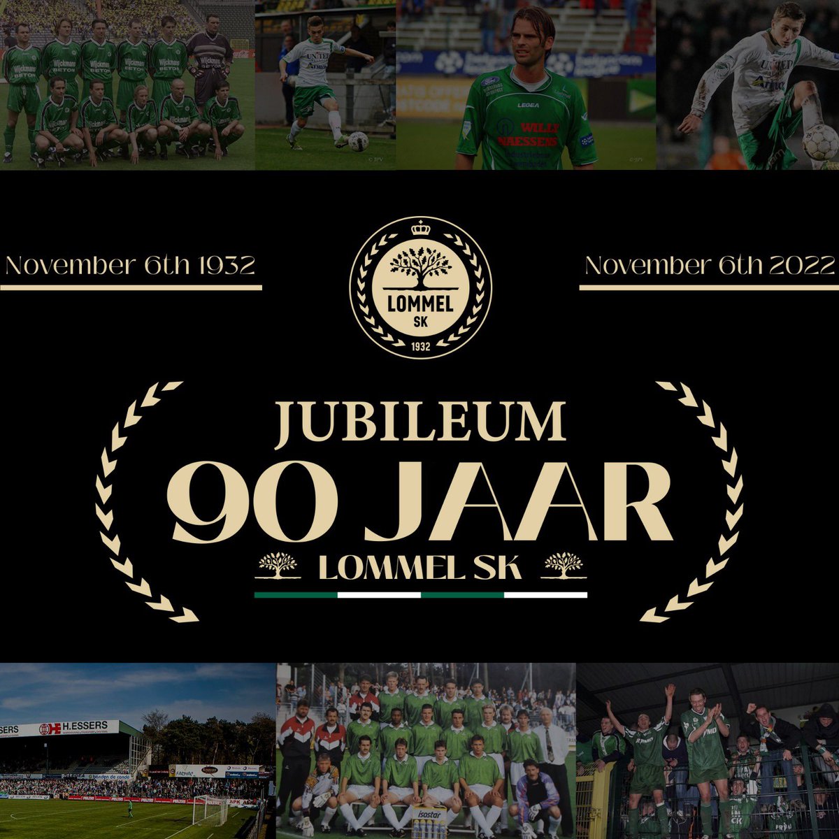 𝟔 𝐧𝐨𝐯𝐞𝐦𝐛𝐞𝐫 𝐛𝐞𝐬𝐭𝐚𝐚𝐭 𝐋𝐨𝐦𝐦𝐞𝐥 𝐒𝐊 𝟗𝟎 𝐣𝐚𝐚𝐫.

We hopen jullie allemaal te mogen verwelkomen om dit samen te vieren. De tickets voor de thuiswedstrijd tegen Beerschot (die we op deze dag spelen), kunnen reeds aangekocht worden op tickets.lommelsk.be.