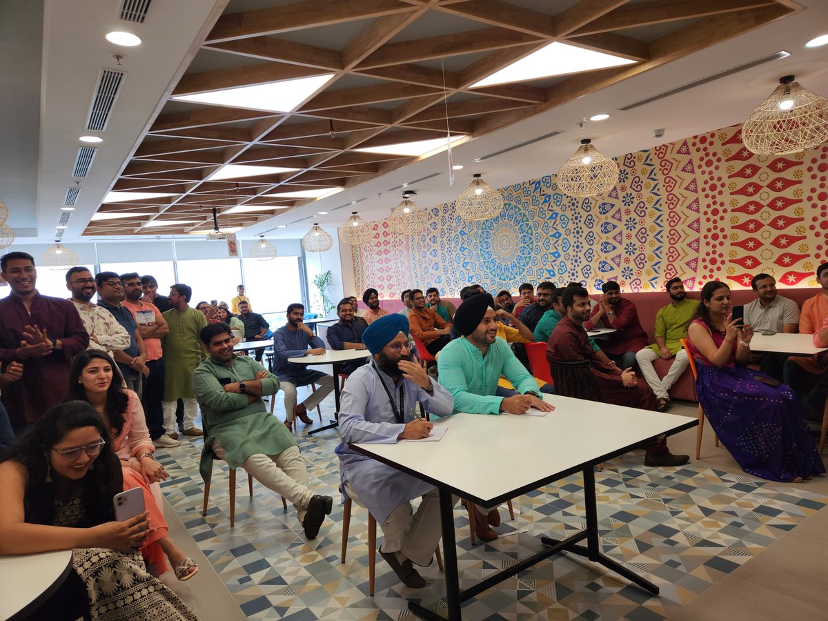 lifeatagoda's tweet photo. Celebrating Diwali at Agoda India✨ 

Agodans in India threw a celebration by dressing up in traditional clothes, welcoming Goddess Lakshmi and arranging flower rangoli in the office. We also enjoyed food alongside fun activities!

Join us in India https://t.co/JZS1cWAJJ6
#diwali https://t.co/mVXj4XAMny