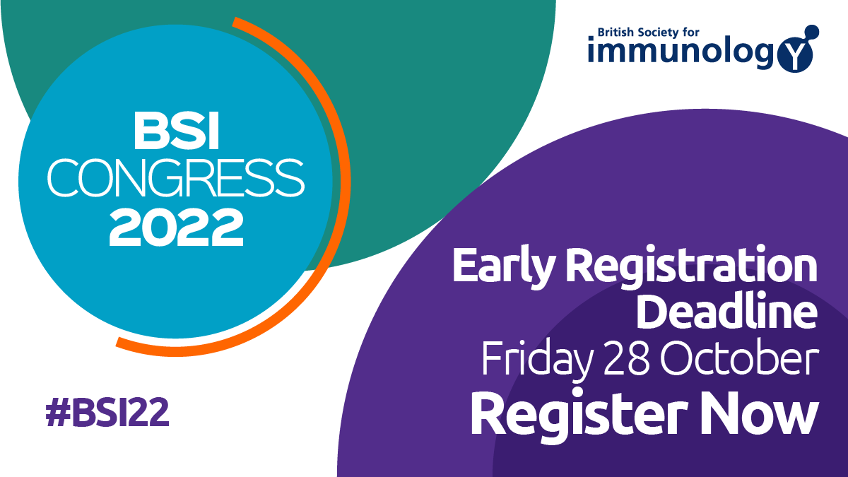 📣 The full #BSI22 programme is now online!

Head to bsicongress.com to discover all the excellent abstracts selected for oral presentations &amp; posters 🤩

Register now to catch up on the latest #immunology research on 5-8 December!
