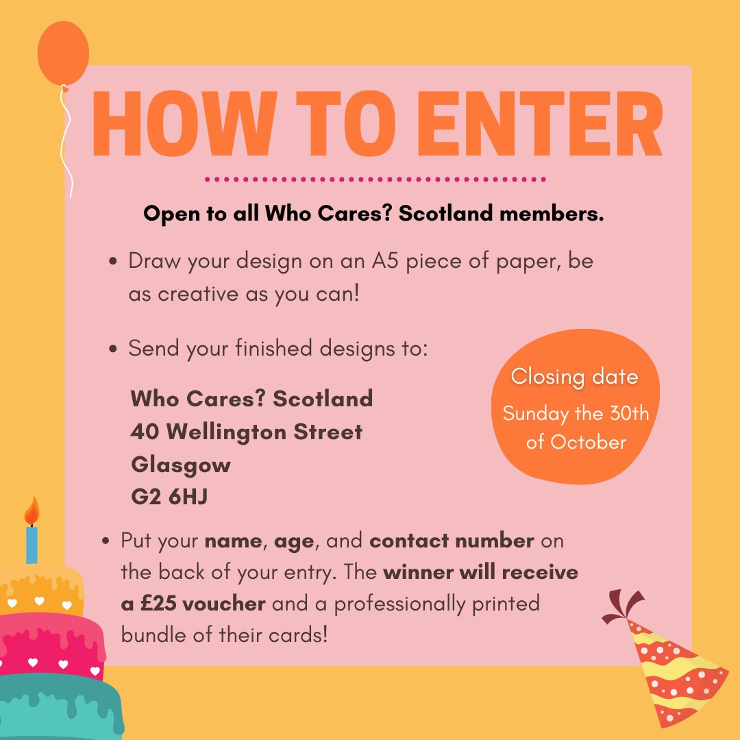 Last reminder that our birthday card competition will be ending soon. You still have time to get creative and catch the post by the end of the month!