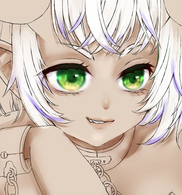 気になってた表情描きなおした( ..)φハロウィンには間に合うかなー 