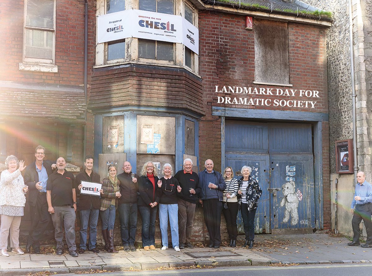 Winchester Dramatic Society, based at the Chesil Theatre in the heart of the City, was celebrating as they now owns land and buildings at 14 Chesil Street next to the existing theatre and can go forward with their proposals for expansion.
