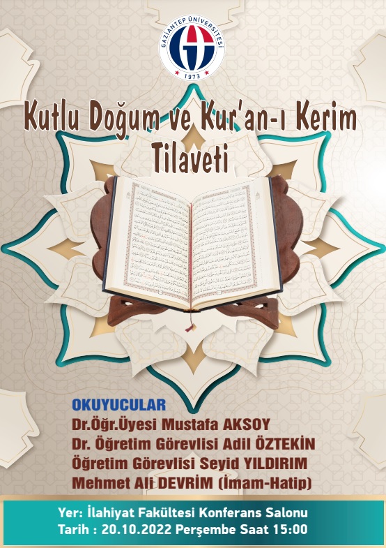 ''Kutlu Doğum ve Kur'an-ı Kerim Tilaveti''