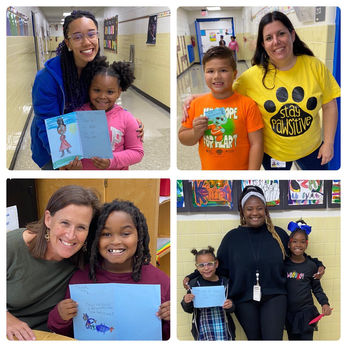 These sweet Tiny Tigers made cards for teachers yesterday in honor of anti-bullying. #kindnesscounts