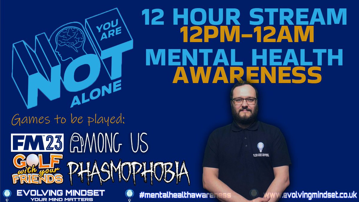 LeeMonaghan's tweet photo. Hey guys just a reminder 29th October 12pm start.
#MentalHealthAwareness stream for @evmindset 

#bekind #itsoknottobeok #MentalHealthMatters 
#fm23 giveaways https://t.co/SQN1MkRqIz