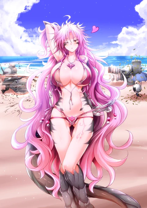 #あなたのぴんく色の作品を見せてくださいうちの頭の中もぴんくな子 