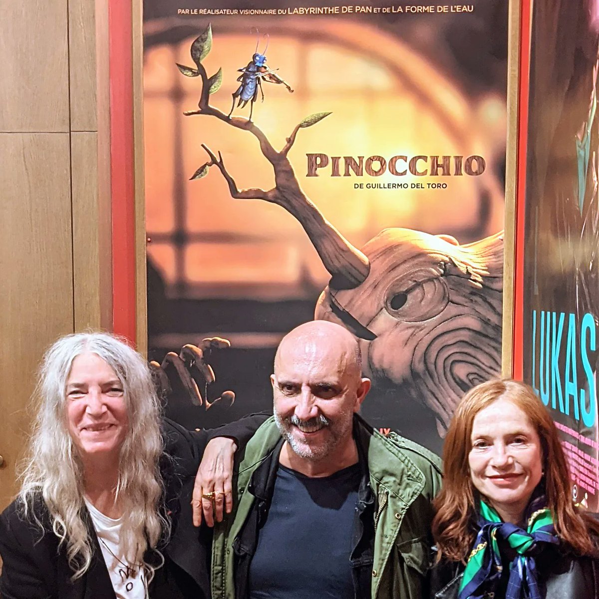 🤯 About last night... #IsabelleHuppert, #PattiSmith et #GasparNoé à l'avant-première de #Pinocchiomovie !