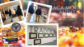 IndianaDOC_SDT's tweet photo. The Correctional Training Institute completed its Mock ACA Walk through on Wednesday in preparation for our Official Audit. Department Policy Manager Andy Dunigan gave our facility a lot of positive feedback and commented on the cleanliness and organization of the facility. https://t.co/rQLUEEAQDc