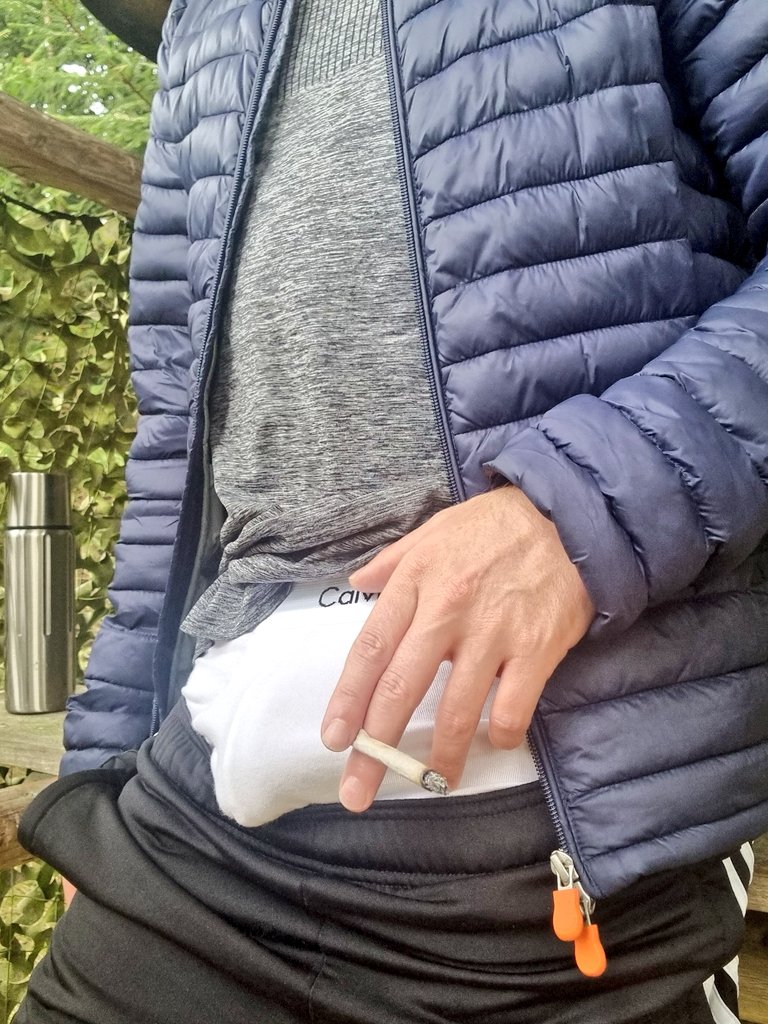 NaughtyForester's tweet photo. Lunchtime in the forest. Sandwich, tea  joint, #cock #outdoorexposed #BulgeLovers https://t.co/gM2K1QVfUr