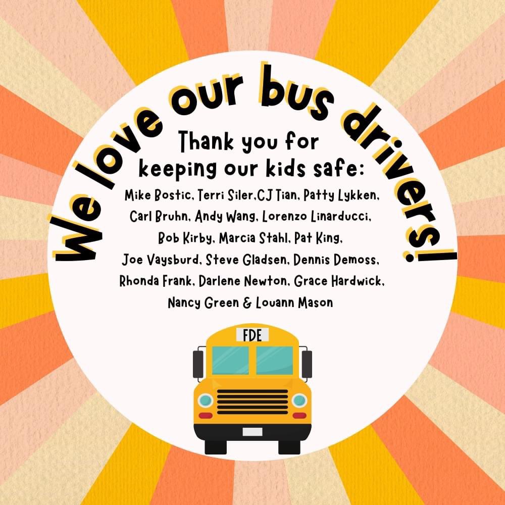 Best bus drivers in the land 🚌 Thank you for keeping our kids safe each &amp; every day! <a href="/ForestDaleElem/">Forest Dale Elem</a> #myccs