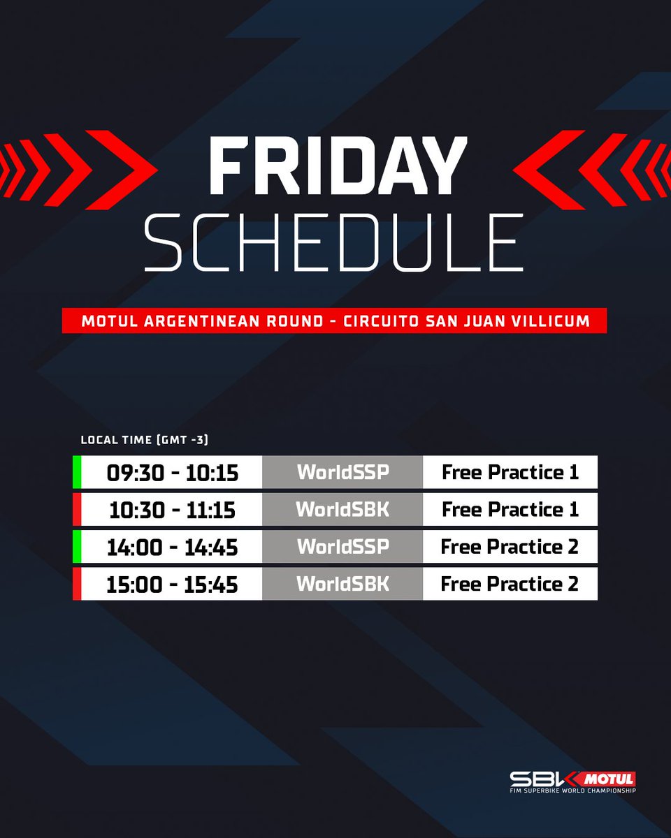 WorldSBK's tweet photo. From Malaysia ๐ฒ๐พ to Argentina ๐ฆ๐ท, with @MotoGP and #WorldSBK... ๐ฅ
Another chapter of #2WheelWeekends is about to start! ๐
You can now check out the FULL SCHEDULE โฐ for the #ARGWorldSBK here๐ https://t.co/lIGwGMmKEz