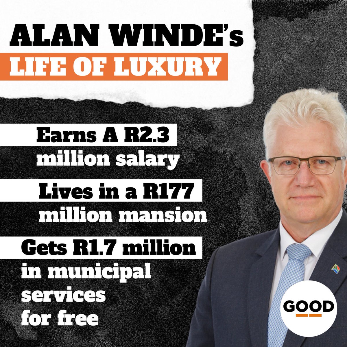 MightiJamie's tweet photo. The DA is fighting government ministers about the perks they get but their own premier is living lavida loca https://t.co/4QucJGFMr1