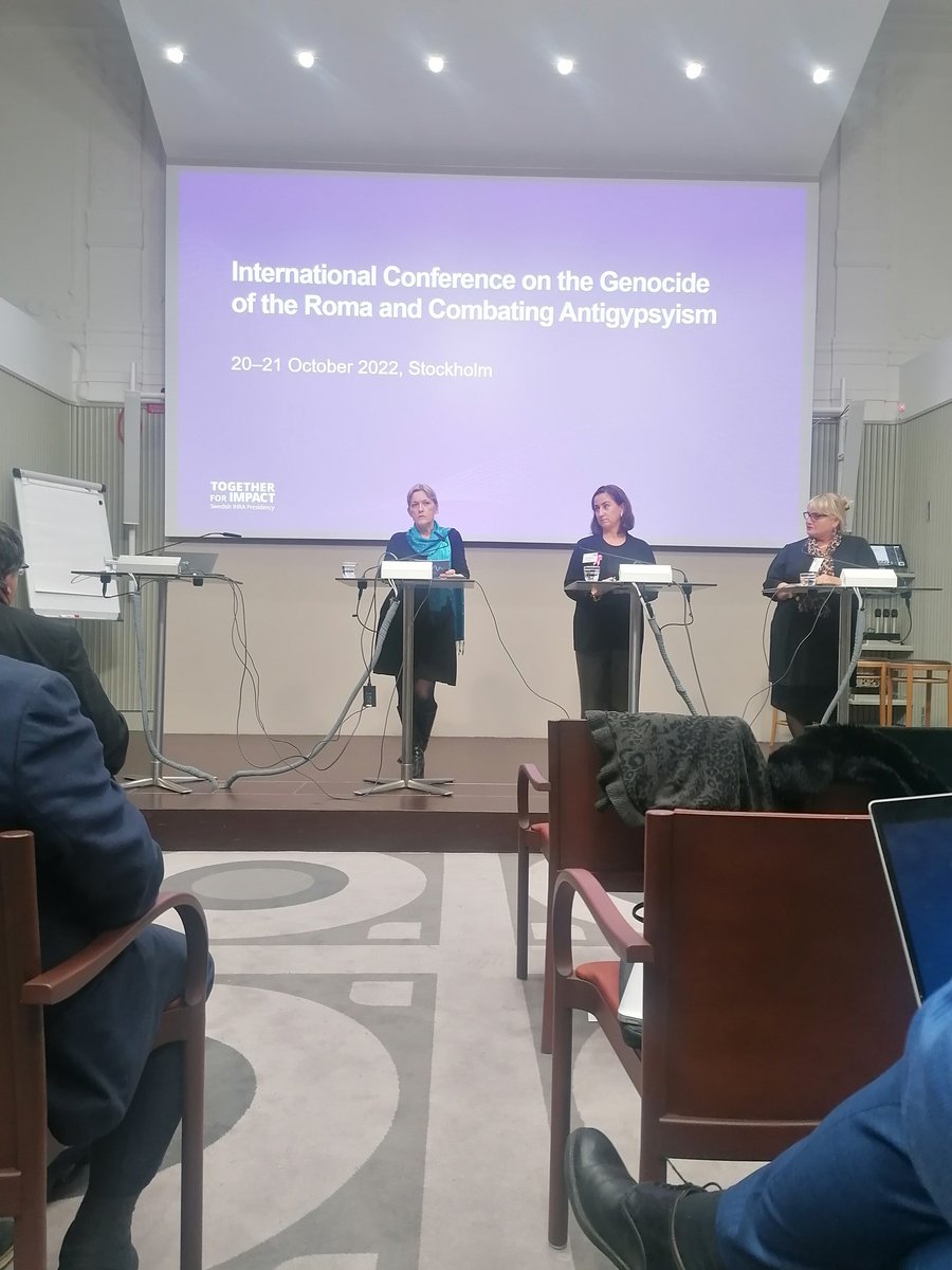 Welcome panel of the International Conference on the Genocide of the Roma and Combating Antigypsyism organised by @TheIHRA under the Swedish Presidency. #TogetherforImpact @ChachipenEU @FAGIC1 @ERGO_Network @ZR_SintiRoma @dikhhenabister @SorayaPostFi