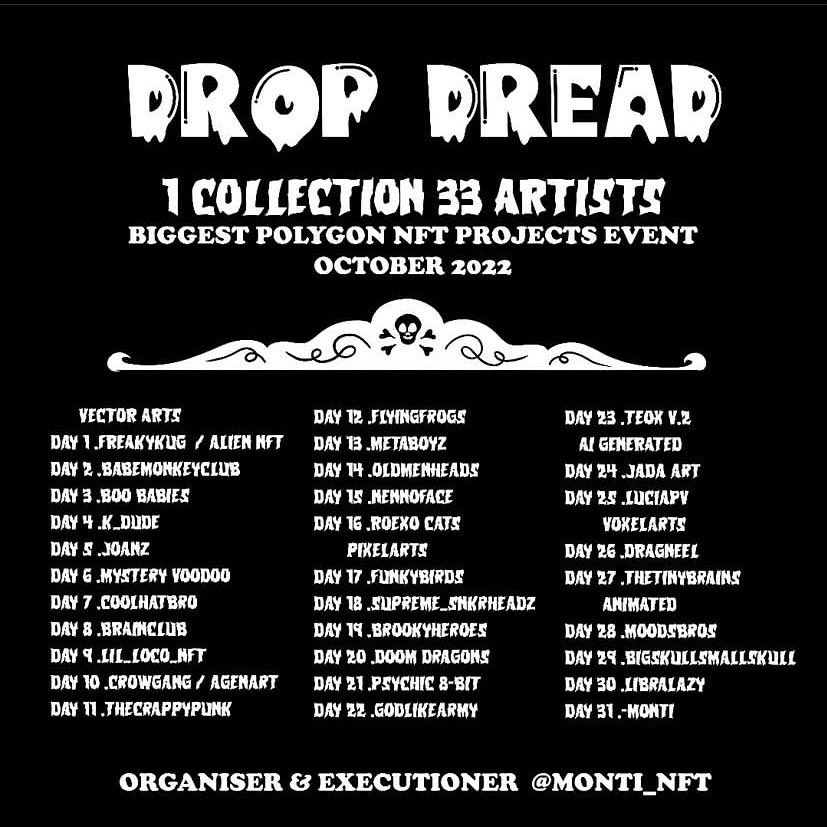 Funkybirds_'s tweet photo. DROPDREAD
33 artist join to create beautiful works
We also join this project which was pioneered by @nft_monti Find our unique work and get it right away ..

FUNKYBIRDS
https://t.co/cBvth6EIYD

DROPDREAD
https://t.co/PEO8T3c1sY

#NFT #NFTCommmunity #NFTs
#NFTdrops https://t.co/K4XaerhhQl