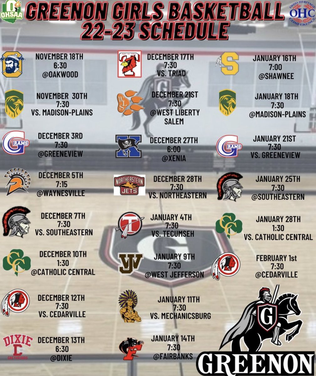 Come check us out this year!

#TheKnightsWay 

<a href="/GreenonSchools/">Greenon Schools</a> <a href="/GHS_Boosters/">Greenon Boosters</a>