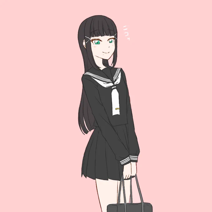 浦女の生徒会長さんと目が合った 
