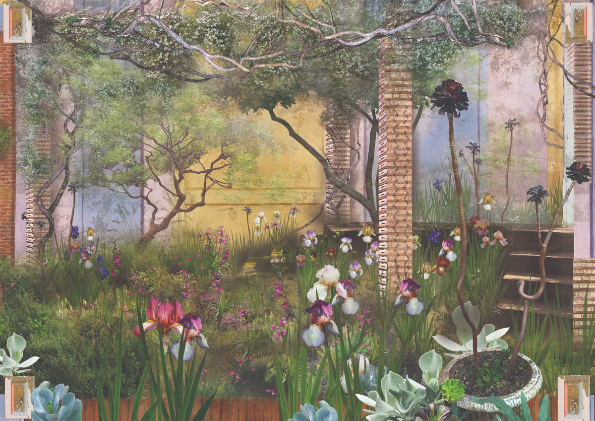 The Nurture Landscapes Garden (designed by Sarah Price, built by Crocus, sponsored by Nurture) 🌱 Inspired by the paintings and plant collection of Cedric Morris, this garden will be created using sustainable alternatives to imported, high-carbon features. #RHSChelsea