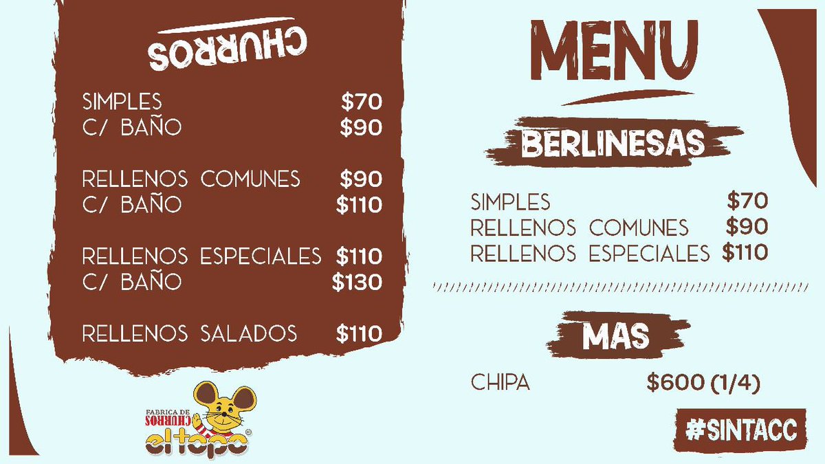 churreriaeltopo's tweet photo. ASUNTO: URGENTE Y CONFIDENCIAL 2 

Los productos #SinTacc tendrán LOS MISMOS PRECIOS que los productos CON. 
Sin bien la materia prima es sensiblemente más cara, como empresa decidimos tener MISMO PRECIO. https://t.co/g6UsjZJleZ