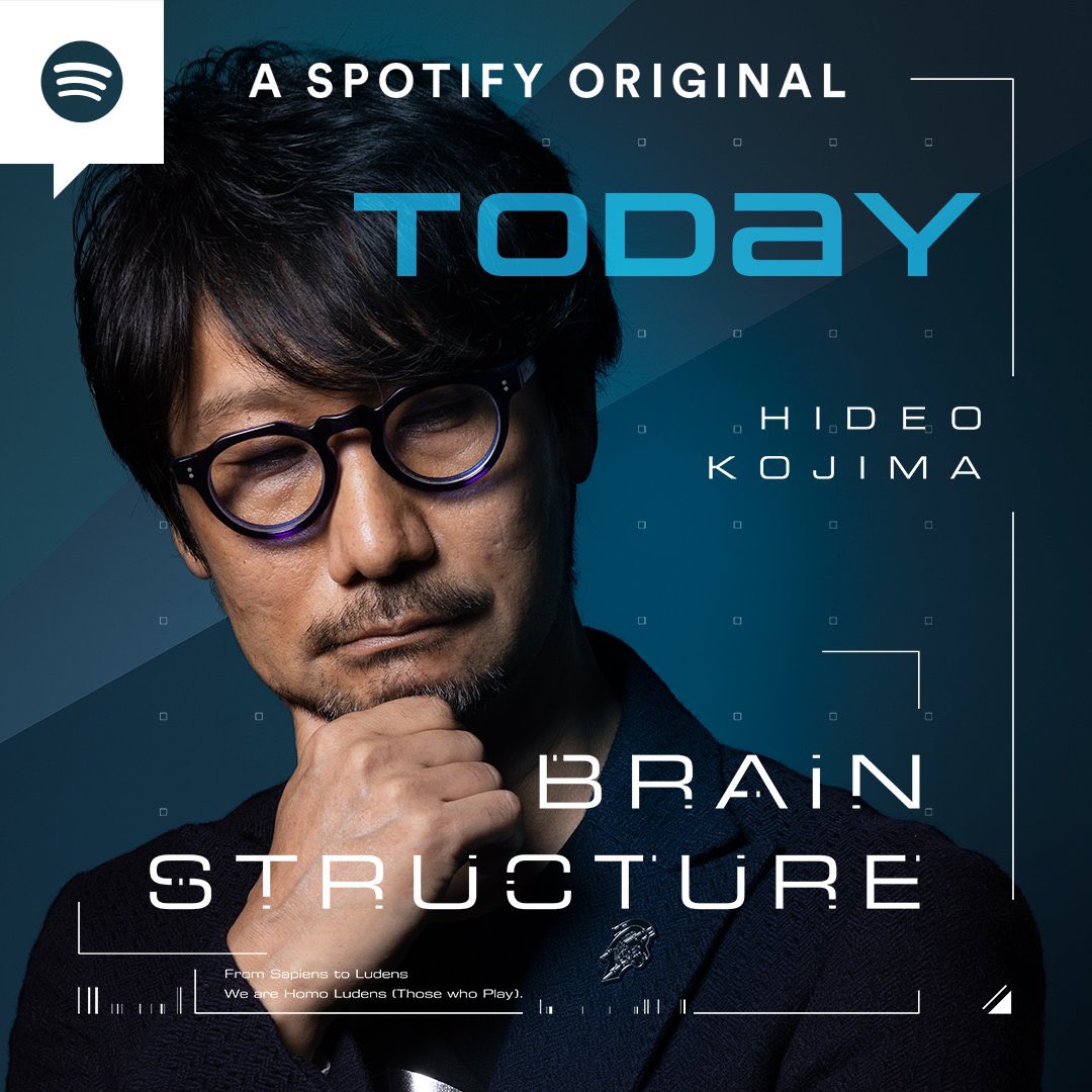 この後、21時から最新回の配信です！！ #Spotify ポッドキャスト “Hideo Kojima presents Brain Structure”📻 今週のテーマは“本”の回。本との出会い方や、選ぶ方、今年読んだ作品の話。今年の一番の超お薦め本も。お楽しみに👍