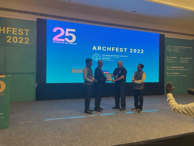 RamcoCements's tweet photo. We are happy to be a part of the 25th-year celebration of the Indian Institute of Architects (IIA), Trichy Chapter.
Mr AnilKumar Pillai (Sr GM-Tech) spoke about #RightProductForRightApplication" .
#Ramco #RamcoCements https://t.co/gnFDeCbIu8
