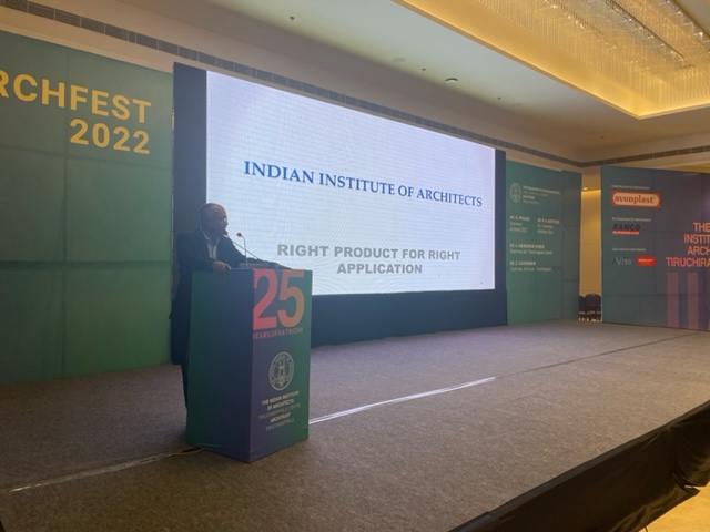 RamcoCements's tweet photo. We are happy to be a part of the 25th-year celebration of the Indian Institute of Architects (IIA), Trichy Chapter.
Mr AnilKumar Pillai (Sr GM-Tech) spoke about #RightProductForRightApplication" .
#Ramco #RamcoCements https://t.co/gnFDeCbIu8
