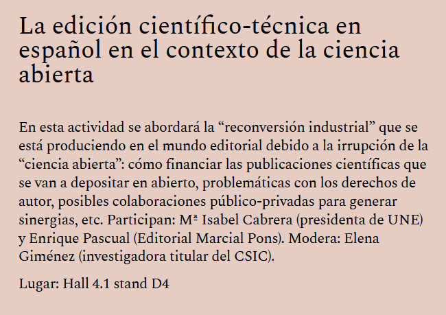 ESCiencia_CSIC's tweet photo. Desde ES CIENCIA @CSIC trabajamos de forma interdisciplinar en acciones enfocadas a fortalecer el español y otras lenguas en distintos entornos con repercusión en #edición
Nuestra IP @ILIA_CSIC está en #SpainFrankfurt22 con compañeros del sector editorial e institucional #fmb22 https://t.co/ArECl9r6eD