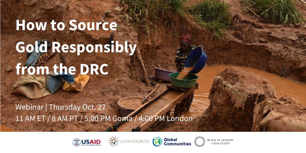 USAID's Zahabu Safi (CleanGold) Project (@usaidzahabusafi) on Twitter photo Jewelers, <a href="/BlackinJewelry/">Black in Jewelry Coalition</a> members and Project representatives will discuss how to source gold responsibly from the #DRC during a webinar on 27 October 11 AM ET / 8 AM PT / 5:00 PM Goma. Find out more: blackinjewelry.org Jewelers, <a href="/BlackinJewelry/">Black in Jewelry Coalition</a> members and Project representatives will discuss how to source gold responsibly from the #DRC during a webinar on 27 October 11 AM ET / 8 AM PT / 5:00 PM Goma. Find out more: blackinjewelry.org