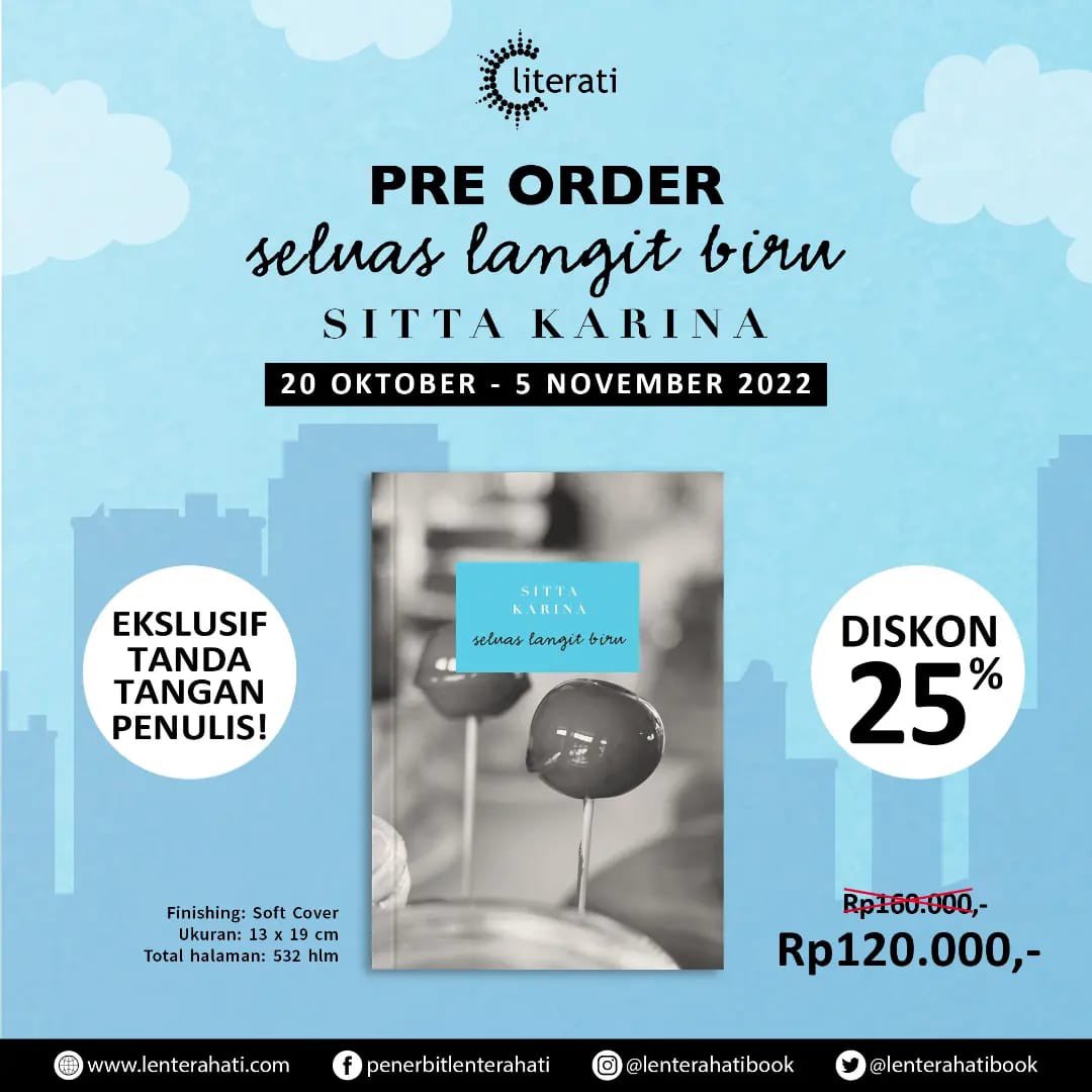 sittakarina's tweet photo. Kangen dengan serial Keluarga #Hanafiah? Arungi kisah Bianca, Sultan dan Sora dengan ikuti PO novel #SeluasLangitBiru edisi tanda tangan saya 😍

PO via tokopedia: https://t.co/imF9GHr9Ug

PO via Shopee: https://t.co/MAFxvBm8xC https://t.co/DML2JY6xK9
