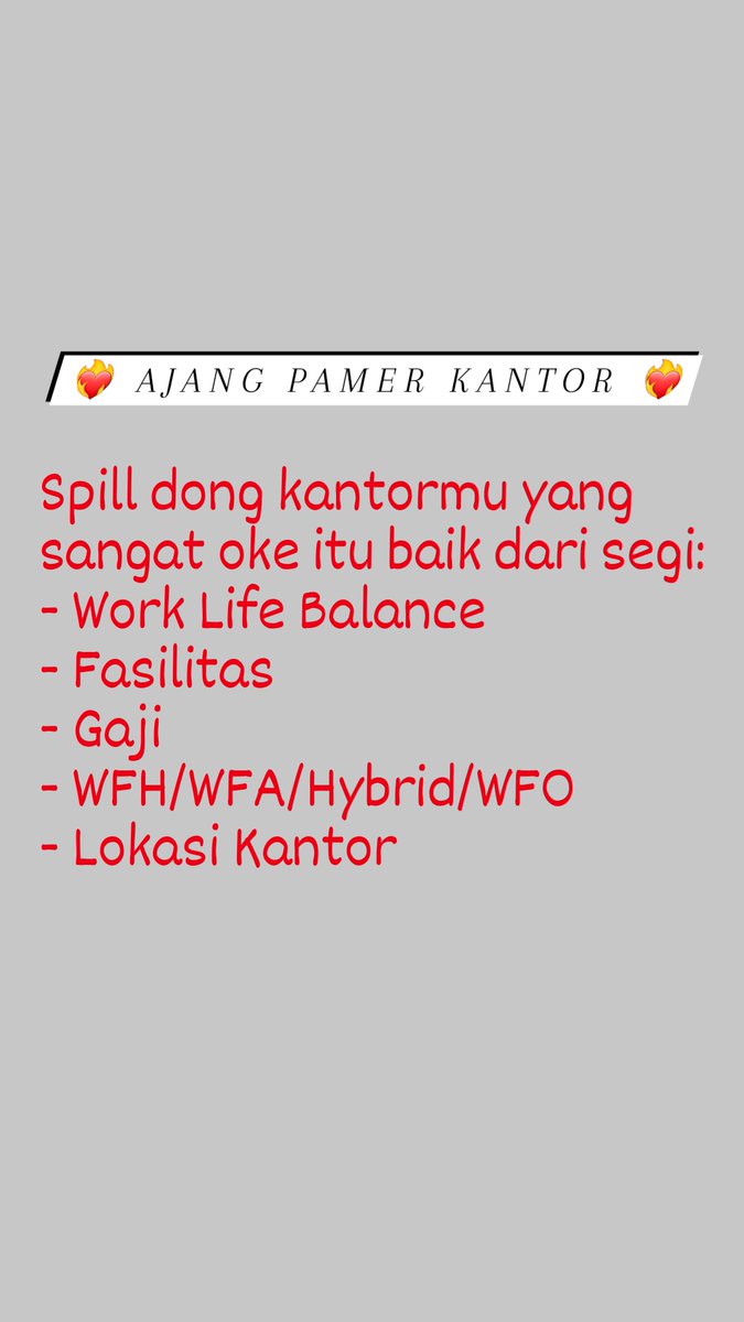 Wrk! YUK YUK SPILL!! JAWABAN SERIUS YAA. Ancang2 mau resign per desember, karna kantorku sudah sangat tidak sehat huhu